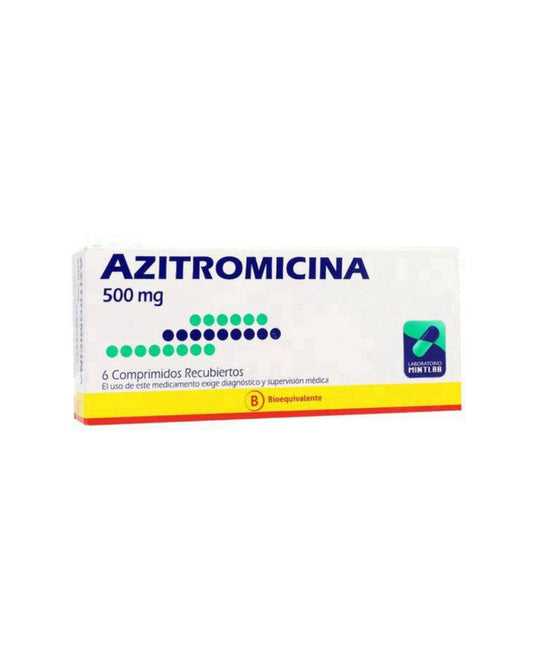 Azitromicina 500 Mg 6 Comprimidos Recubiertos
