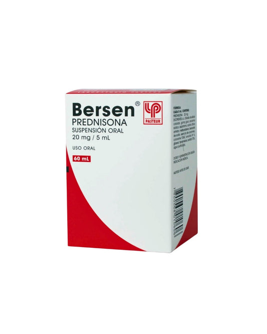 Bersen Prednisona 60 Ml Suspensión Oral 20 Mg/ 5 Ml