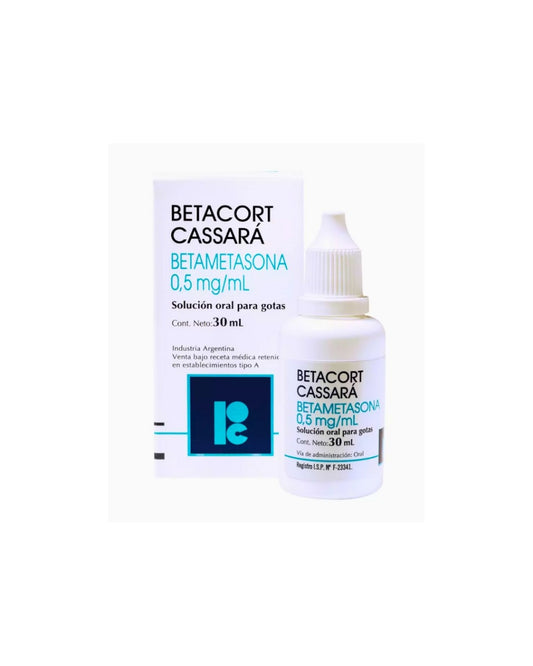 Betacort Cassará 0.5 Mg/Ml Solución Oral Para Gotas 30 Ml