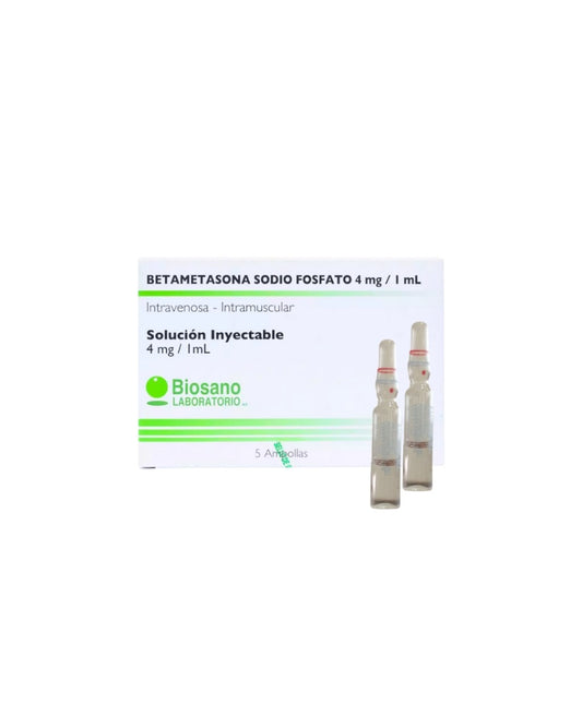 Betametasona Sodio Fosfato 4 Mg / I mL Solución Inyectable