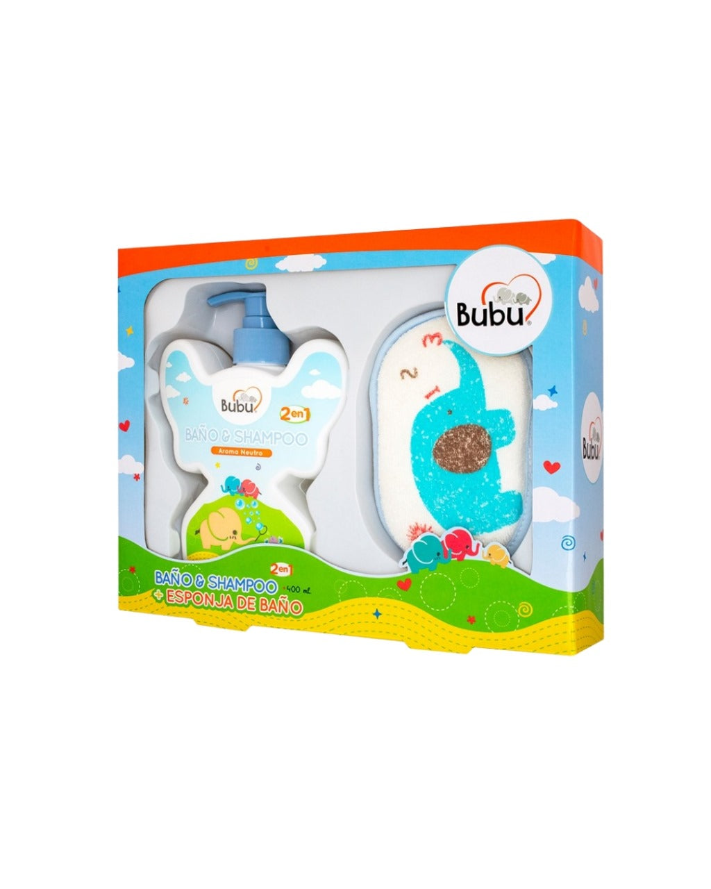 Bubu Estuche de Baño + Esponja 400 Ml