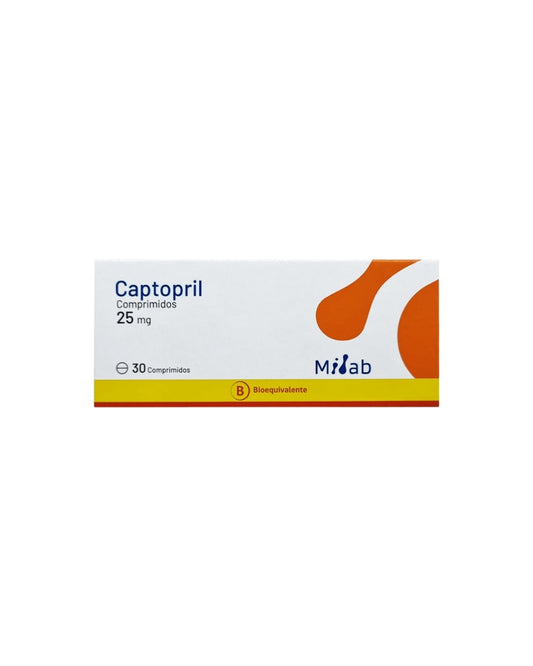 Captopril 25 mg 30 Comprimidos