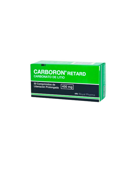 Carboron Retard Carbonato De Litio 400 mg 50 Comprimidos