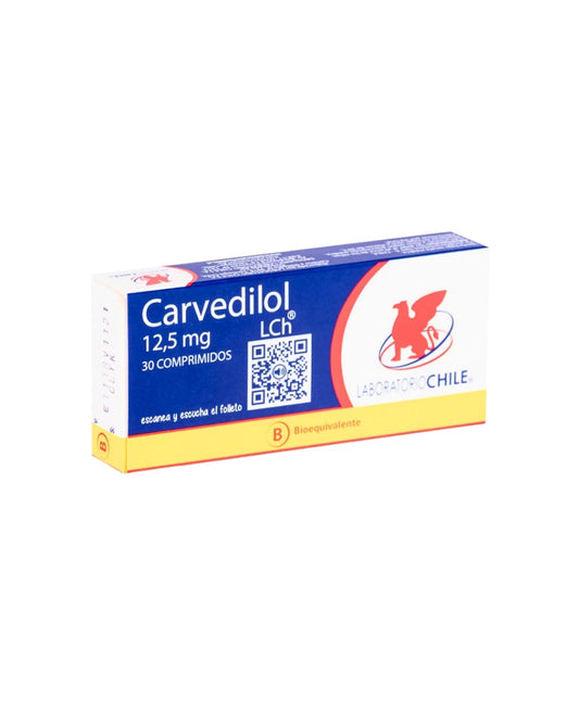 Carvedilol 12,5 Mg 30 Comprimidos